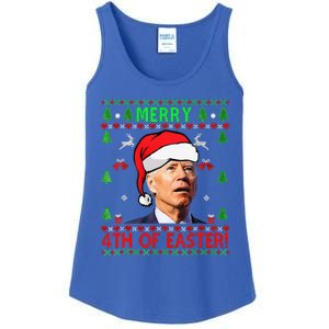 Funny Joe Biden Happy 4th Of Easter Ugly Christmas Funny Ladies Essential Tank