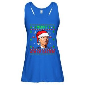 Funny Joe Biden Happy 4th Of Easter Ugly Christmas Funny Ladies Essential Flowy Tank