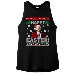 Funny Joe Biden Happy Easter Ugly Christmas Sweater Great Gift Ladies PosiCharge Tri-Blend Wicking Tank