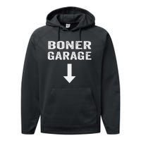 Funny Joke Boner Garage Performance Fleece Hoodie