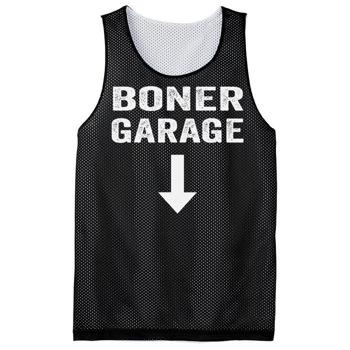 Funny Joke Boner Garage Mesh Reversible Basketball Jersey Tank