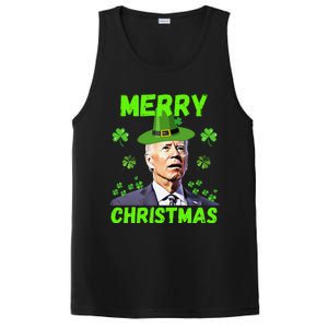 Funny Joe Biden Merry Christmas Confused St Patricks Day PosiCharge Competitor Tank