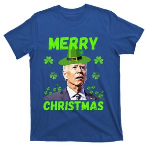 Funny Joe Biden Merry Christmas Confused St Patricks Day T-Shirt