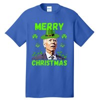 Funny Joe Biden Merry Christmas Confused St Patricks Day Tall T-Shirt