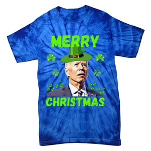 Funny Joe Biden Merry Christmas Confused St Patricks Day Tie-Dye T-Shirt