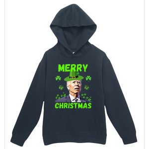 Funny Joe Biden Merry Christmas Confused St Patricks Day Urban Pullover Hoodie