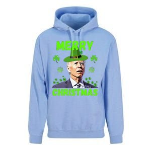 Funny Joe Biden Merry Christmas Confused St Patricks Day Unisex Surf Hoodie