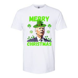 Funny Joe Biden Merry Christmas Confused St Patricks Day Softstyle CVC T-Shirt