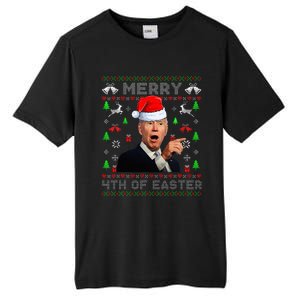 Funny Joe Biden Christmas Santa Hat Merry 4th Of Easter Xmas  Tall Fusion ChromaSoft Performance T-Shirt