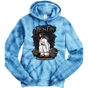 Funny Jesus Christian Weight Lifting Gym Gag Gifts Tie Dye Hoodie