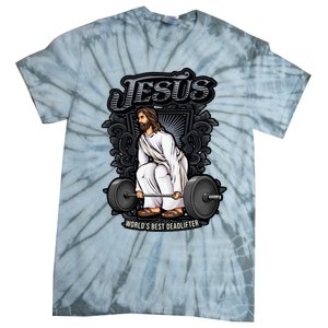 Funny Jesus Christian Weight Lifting Gym Gag Gifts Tie-Dye T-Shirt