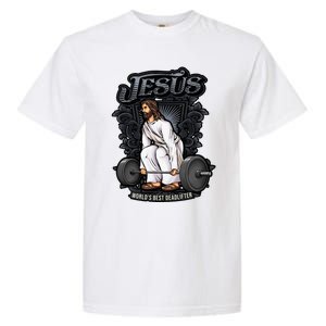 Funny Jesus Christian Weight Lifting Gym Gag Gifts Garment-Dyed Heavyweight T-Shirt