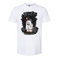 Funny Jesus Christian Weight Lifting Gym Gag Gifts Softstyle CVC T-Shirt