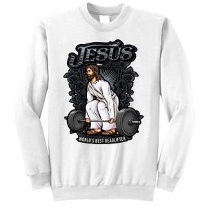 Funny Jesus Christian Weight Lifting Gym Gag Gifts Sweatshirt