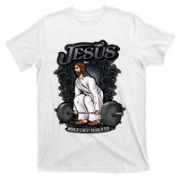 Funny Jesus Christian Weight Lifting Gym Gag Gifts T-Shirt