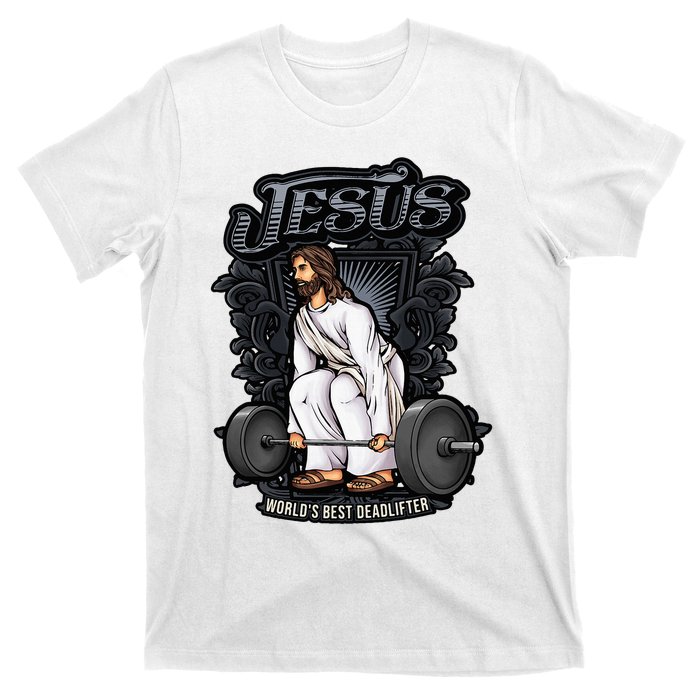 Funny Jesus Christian Weight Lifting Gym Gag Gifts T-Shirt