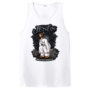 Funny Jesus Christian Weight Lifting Gym Gag Gifts PosiCharge Competitor Tank