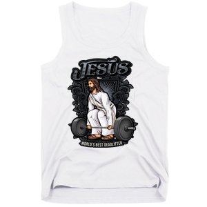 Funny Jesus Christian Weight Lifting Gym Gag Gifts Tank Top