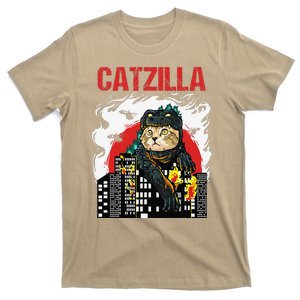 Funny Japanese Catzilla Cat Lover T-Shirt