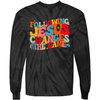 Following Jesus Changes The Game Faith Based Twists And Turns Vbs Crew Tie-Dye Long Sleeve Shirt