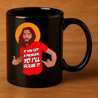 Funny Jesus Christian Meme Yo Ill Solve It Christmas 11oz C Handle Ceramic Mug