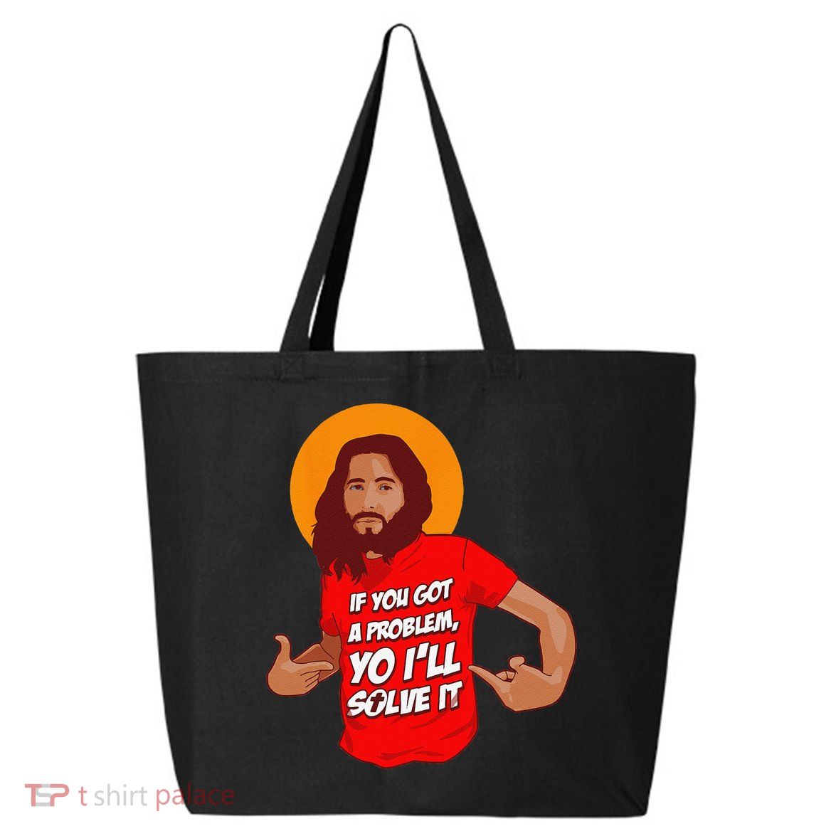Funny Jesus Christian Meme Yo Ill Solve It Christmas 25L Jumbo Tote