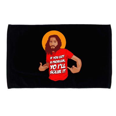 Funny Jesus Christian Meme Yo Ill Solve It Christmas Microfiber Hand Towel