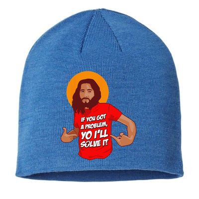 Funny Jesus Christian Meme Yo Ill Solve It Christmas Sustainable Beanie