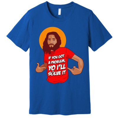 Funny Jesus Christian Meme Yo Ill Solve It Christmas Premium T-Shirt