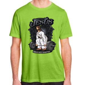 Funny Jesus Christian Weight Lifting Gym Gag Gifts Adult ChromaSoft Performance T-Shirt