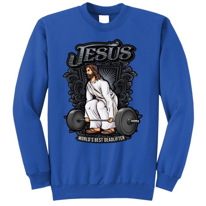 Funny Jesus Christian Weight Lifting Gym Gag Gifts Sweatshirt