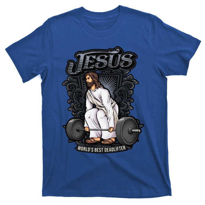 Funny Jesus Christian Weight Lifting Gym Gag Gifts T-Shirt