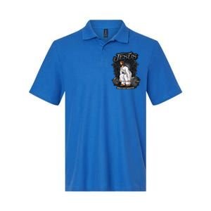 Funny Jesus Christian Weight Lifting Gym Gag Gifts Softstyle Adult Sport Polo