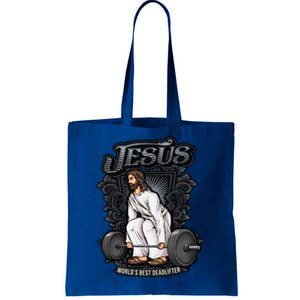 Funny Jesus Christian Weight Lifting Gym Gag Gifts Tote Bag