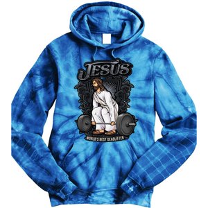 Funny Jesus Christian Weight Lifting Gym Gag Gifts Tie Dye Hoodie