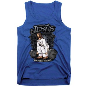 Funny Jesus Christian Weight Lifting Gym Gag Gifts Tank Top