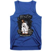 Funny Jesus Christian Weight Lifting Gym Gag Gifts Tank Top