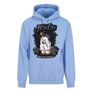 Funny Jesus Christian Weight Lifting Gym Gag Gifts Unisex Surf Hoodie