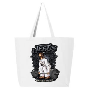 Funny Jesus Christian Weight Lifting Gym Gag Gifts 25L Jumbo Tote