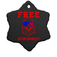 Free Jacob Chansley MAGA Conservative January 6 Ceramic Star Ornament