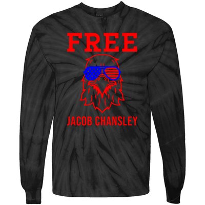 Free Jacob Chansley MAGA Conservative January 6 Tie-Dye Long Sleeve Shirt