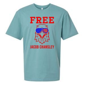 Free Jacob Chansley MAGA Conservative January 6 Sueded Cloud Jersey T-Shirt