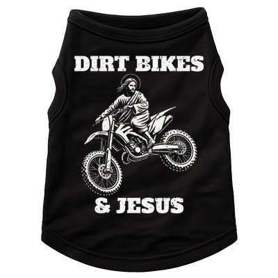 Funny Jesus Christ Dirtbike Motorcross Motocross Dirt Bike Doggie Tank