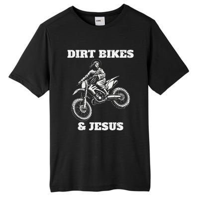 Funny Jesus Christ Dirtbike Motorcross Motocross Dirt Bike Tall Fusion ChromaSoft Performance T-Shirt