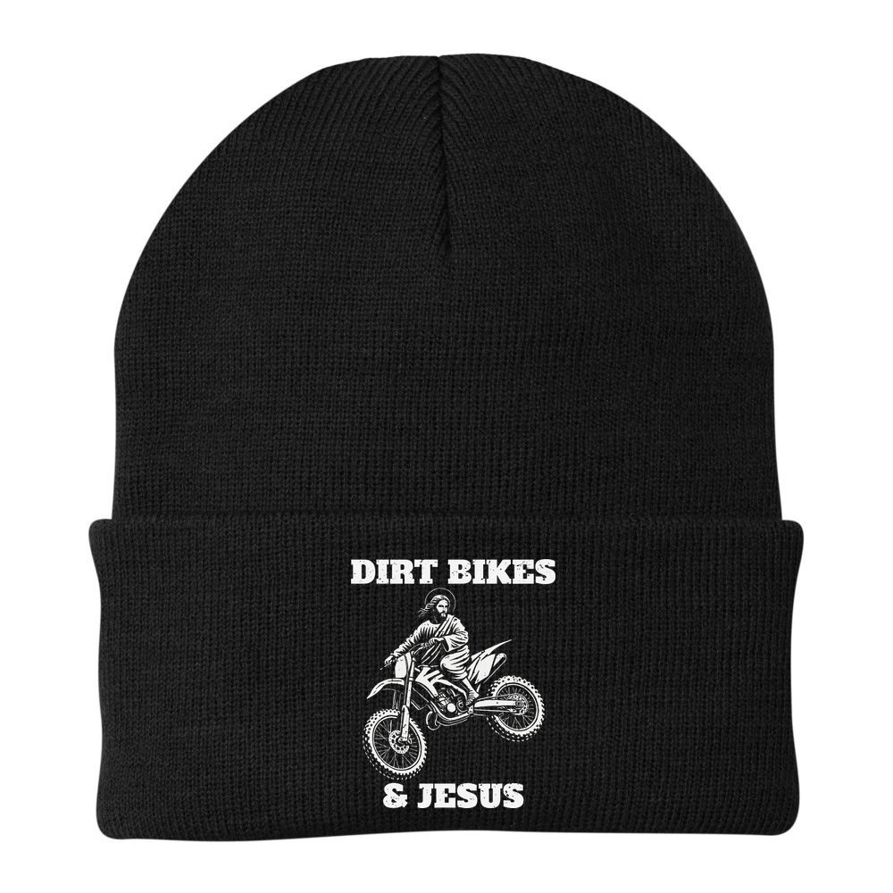 Funny Jesus Christ Dirtbike Motorcross Motocross Dirt Bike Beanie