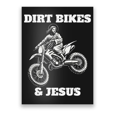 Funny Jesus Christ Dirtbike Motorcross Motocross Dirt Bike Poster