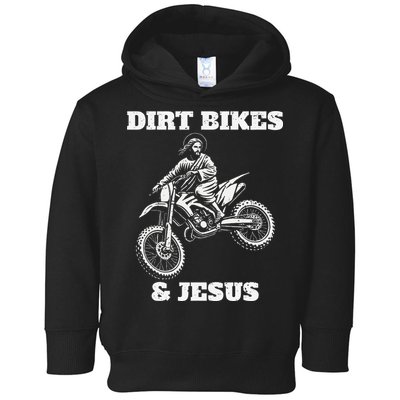 Funny Jesus Christ Dirtbike Motorcross Motocross Dirt Bike Toddler Hoodie