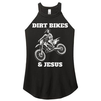 Funny Jesus Christ Dirtbike Motorcross Motocross Dirt Bike Women's Perfect Tri Rocker Tank