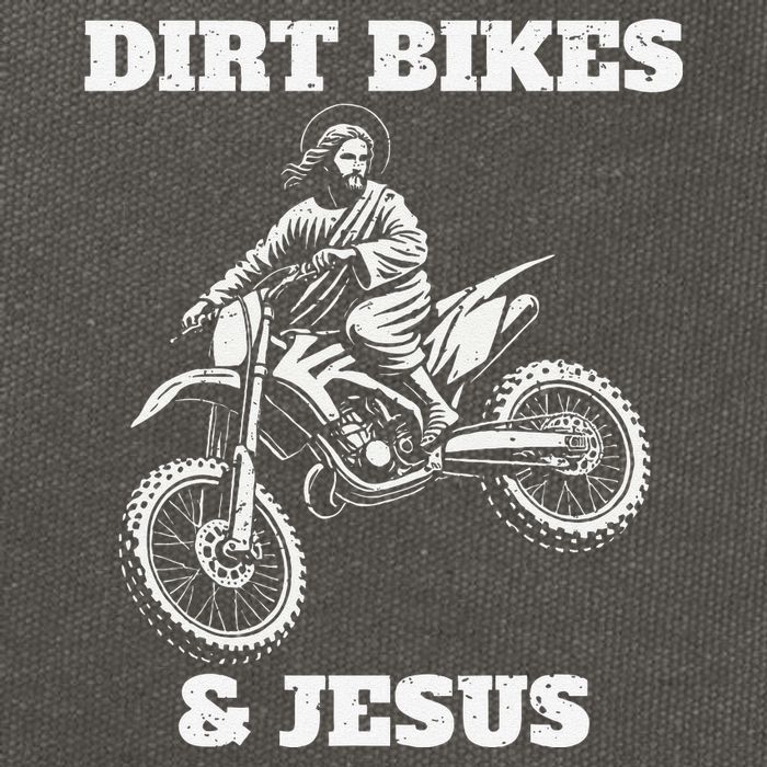 Funny Jesus Christ Dirtbike Motorcross Motocross Dirt Bike Cotton Canvas Backpack