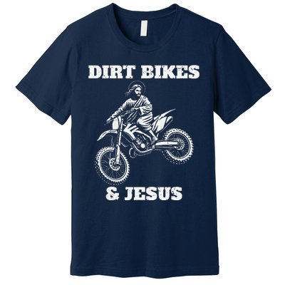 Funny Jesus Christ Dirtbike Motorcross Motocross Dirt Bike Premium T-Shirt